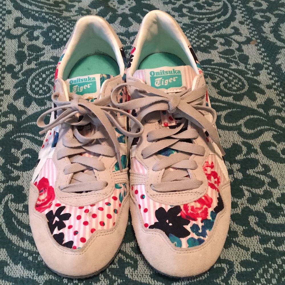 Gently Worn Floral Onitsuka Tigers